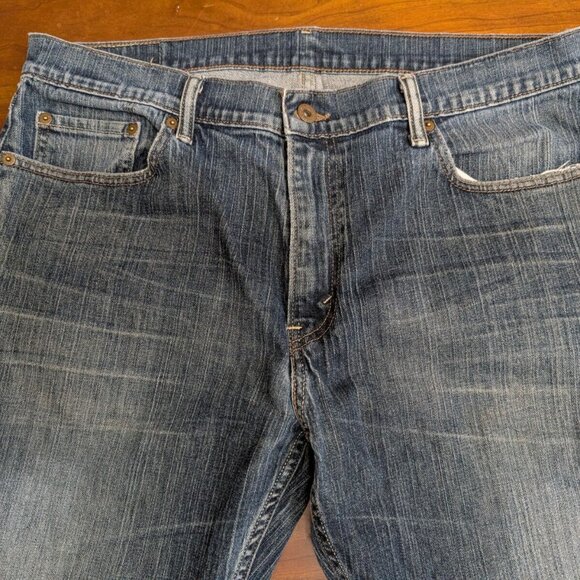 Levi's 559 Jeans Relaxed Straight Denim Cotton Men's Size 36x30 Distressed Blue - Picture 2 of 13